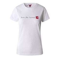 W s/s never stop the north face for women's white nf00a6prfn4 NF00A6PRFN4 цена и информация | Женские футболки | 220.lv