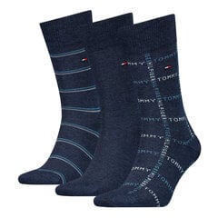 Мужские носки Tommy Hilfiger 3 шт. в подарочной коробке, синий цвет цена и информация | Мужские носки | 220.lv