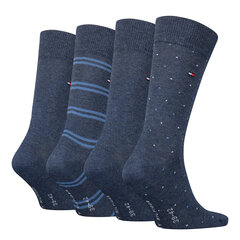 Мужские носки Tommy Hilfiger 4 шт. в подарочной коробке, синий цвет цена и информация | Мужские носки | 220.lv