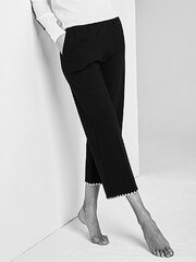 MOU вискозные укороченные брюки "Marty Black - White" цена и информация | Женские брюки | 220.lv