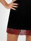 Donna viskozes naktskleitiņa ar mežģīnēm "Mirella 2 Black - Red" cena un informācija | Naktskrekli, pidžamas | 220.lv