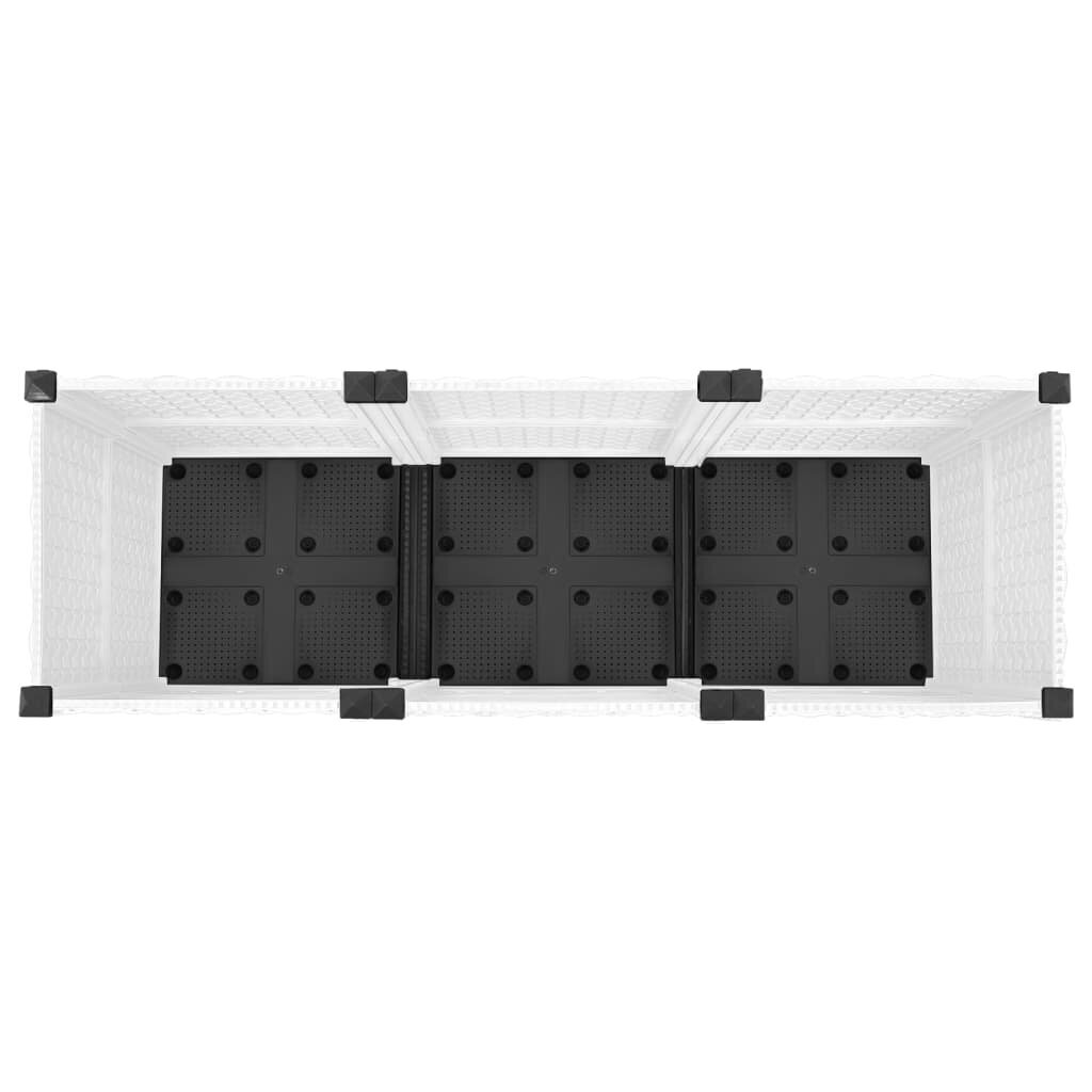 vidaXL puķu kaste, 120x40x38 cm, polipropilēns cena un informācija | Balkona kastes | 220.lv
