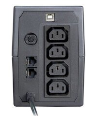 Orvaldi i850LCD USB | UPS | 800VA/480W, 9Ah, 4x IEC cena un informācija | UPS- Nepārtrauktās barošanas bloki | 220.lv