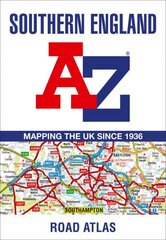 Southern England A-Z Road Atlas 13th Revised edition цена и информация | Путеводители, путешествия | 220.lv