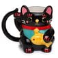 Maneki Neko krūze Cat Happiness melna цена и информация | Oriģinālas krūzes | 220.lv