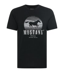 Mustang vīriešu t-krekls 1013803*4142, melns 4058823396103 cena un informācija | Vīriešu T-krekli | 220.lv