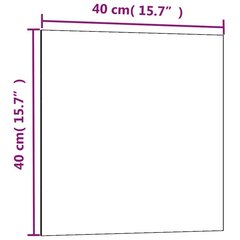 vidaXL pie sienas stiprināma magnētiskā tāfele, stikls, 40x40cm, balta cena un informācija | Kancelejas preces | 220.lv