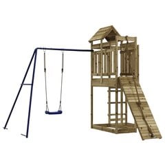 vidaXL āra rotaļu laukums, impregnēts priedes koks cena un informācija | Bērnu rotaļu laukumi, mājiņas | 220.lv