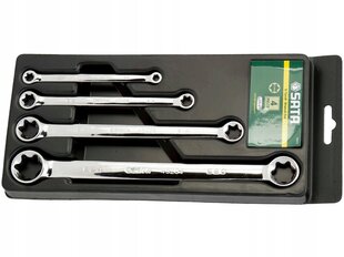 Divkāršās uzgriežņu atslēgas Torx komplekts SATA ST09012SJ 4PC. cena un informācija | Rokas instrumenti | 220.lv