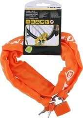 Велосипедный замок Dunlop, 90 см, оранжевый цена и информация | Замки для велосипеда | 220.lv