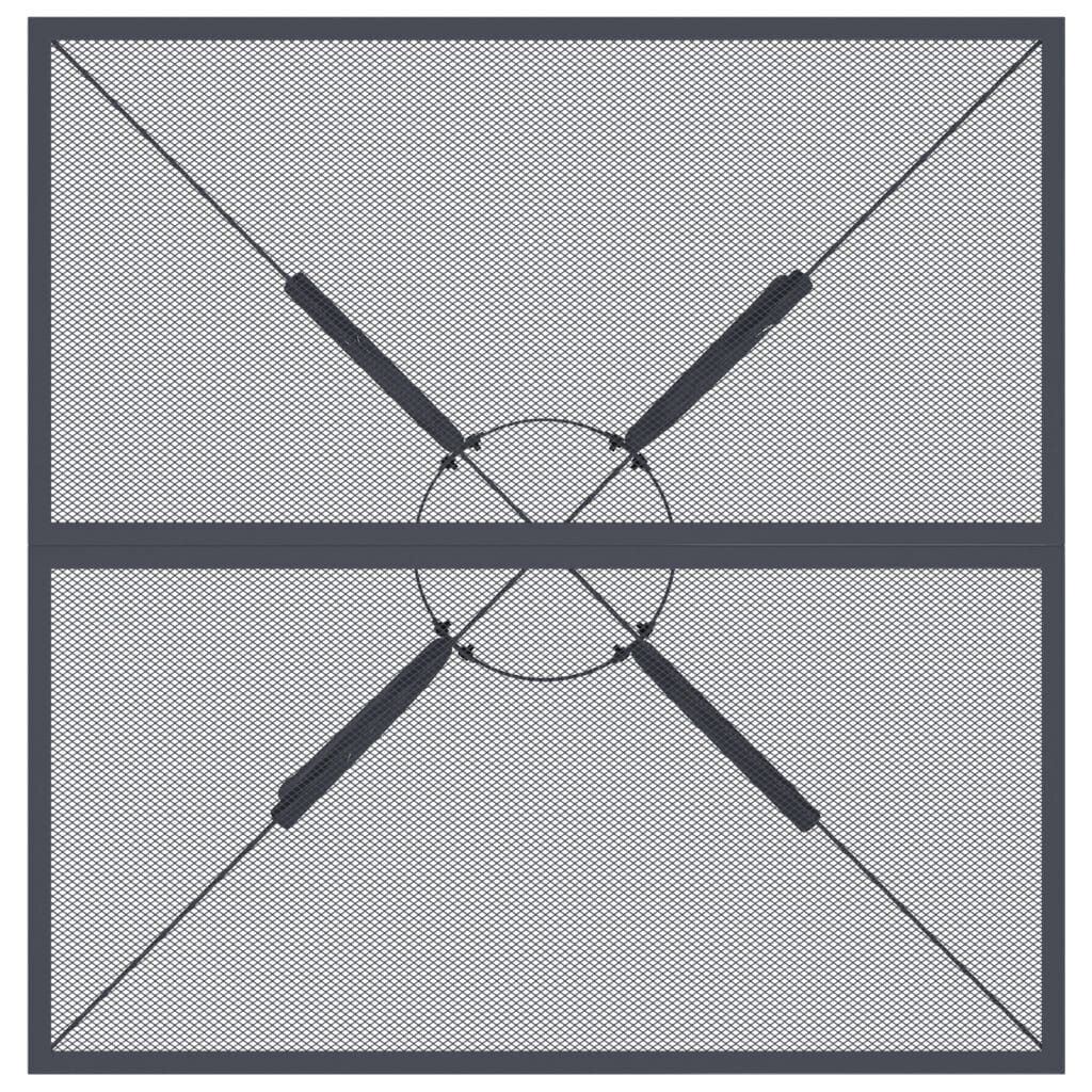 vidaXL dārza galds, antracītpelēks, 80x80x72,5 cm, tērauda siets cena un informācija | Dārza galdi | 220.lv