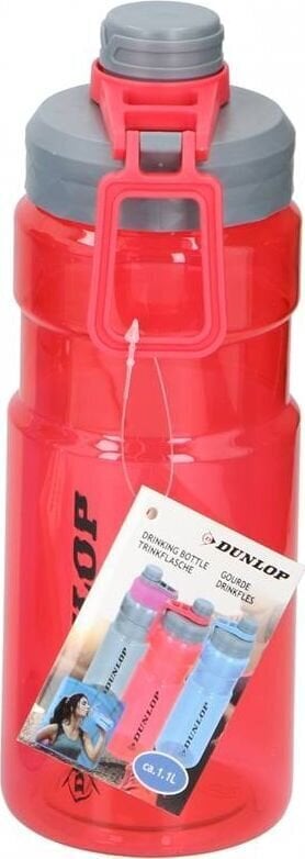 Sporta pudele Dunlop, 1.1L, sarkana цена и информация | Ūdens pudeles | 220.lv