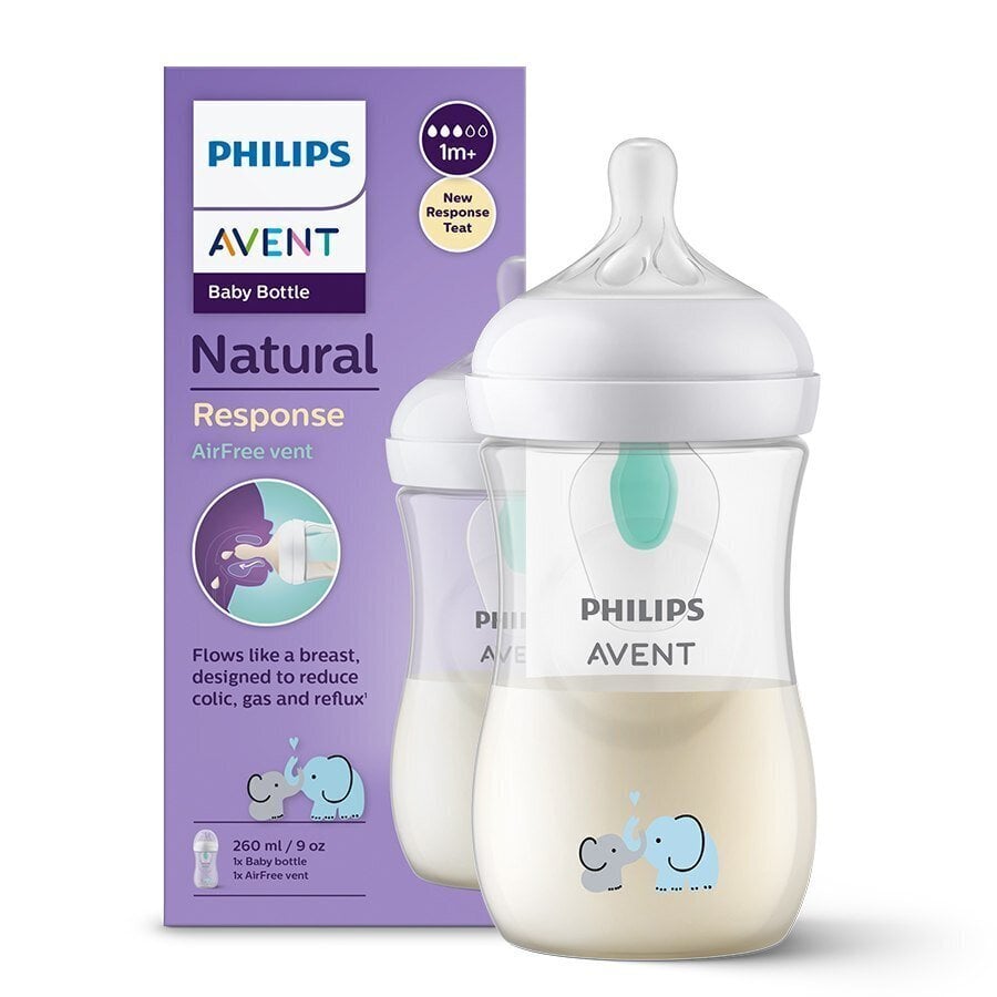 Pudele Philips Avent Natural SCY673/81, 260 ml cena un informācija | Bērnu pudelītes un to aksesuāri | 220.lv