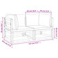 vidaXL stūra dīvāni, gaiši pelēki matrači, 2 gab., akācijas masīvkoks cena un informācija | Dārza krēsli | 220.lv