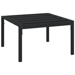 vidaXL dārza kafijas galdiņš, melns, 60x60x35 cm, tērauds цена и информация | скамейка со столиком | 220.lv