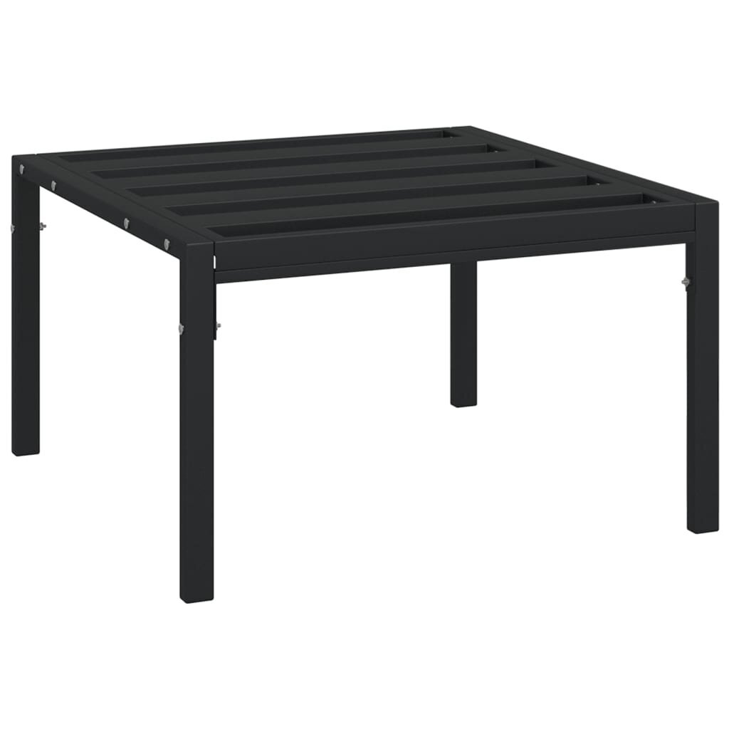vidaXL dārza kafijas galdiņš, melns, 60x60x35 cm, tērauds цена и информация | Dārza krēsli | 220.lv
