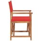 vidaXL saliekami režisora krēsli, 2 gab., sarkani, masīvs tīkkoks cena un informācija | Dārza krēsli | 220.lv