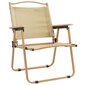 vidaXL kempinga krēsli, 2 gab., bēši, 54x55x78 cm, Oksfordas audums cena un informācija | Dārza krēsli | 220.lv