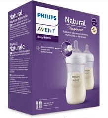 Pudeles Philips Avent Natural Response SCY903/02, 260 ml, 2 gab cena un informācija | Bērnu pudelītes un to aksesuāri | 220.lv