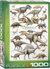 Puzle Eurographics, 6000-0098, Dinosaurs of the Cretaceous, 1000 gab. cena un informācija | Puzles, 3D puzles | 220.lv