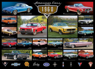 Puzle Eurographics, 6000-0677, American Cars of the 1960s, 1000 gab. cena un informācija | Puzles, 3D puzles | 220.lv