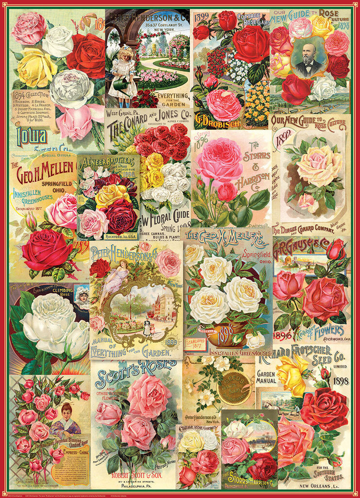 Puzle Eurographics, 6000-0810, Roses - Seed Catalogue, 1000 gab. cena un informācija | Puzles, 3D puzles | 220.lv