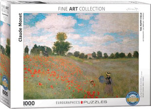 Puzle Eurographics, 6000-0826, Poppy Field, 1000 gab. cena un informācija | Puzles, 3D puzles | 220.lv