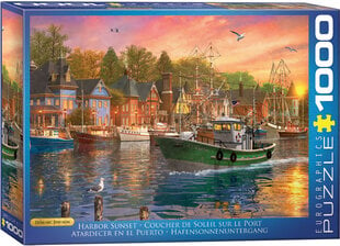 Puzle Eurographics, 6000-0969, Harbor Sunset, 1000 gab. cena un informācija | Puzles, 3D puzles | 220.lv