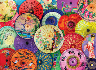 Puzle Eurographics, 6000-5317, Asian Oil Paper Umbrellas, 1000 gab. cena un informācija | Puzles, 3D puzles | 220.lv