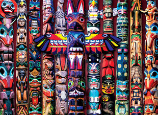 Puzle Eurographics, 6000-5349, Totem Poles, 1000 gab. cena un informācija | Puzles, 3D puzles | 220.lv