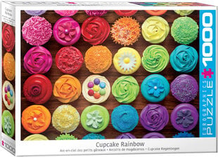 Puzle Eurographics, 6000-5625, Cupcake Rainbow, 1000 gab. cena un informācija | Puzles, 3D puzles | 220.lv