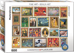 Puzle Eurographics, 6000-5766, Masterpieces, 1000 gab. cena un informācija | Puzles, 3D puzles | 220.lv