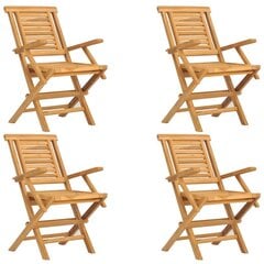 Saliekami dārza krēsli vidaXL, 4 gab., 56x63x90 cm cena un informācija | Dārza krēsli | 220.lv