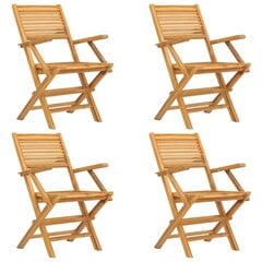 Saliekami dārza krēsli vidaXL, 4 gab., 55x62x90 cm cena un informācija | Dārza krēsli | 220.lv