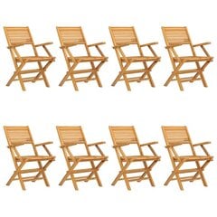 Saliekami dārza krēsli vidaXL, 8 gab., 55x62x90 cm cena un informācija | Dārza krēsli | 220.lv