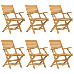 Saliekami dārza krēsli vidaXL, 6 gab., 55x62x90 cm cena un informācija | Dārza krēsli | 220.lv