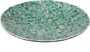 Bigbuy Home galda šķīvis 70 x 70 x 7 cm perlamutrs Aquamarine cena un informācija | Interjera priekšmeti | 220.lv