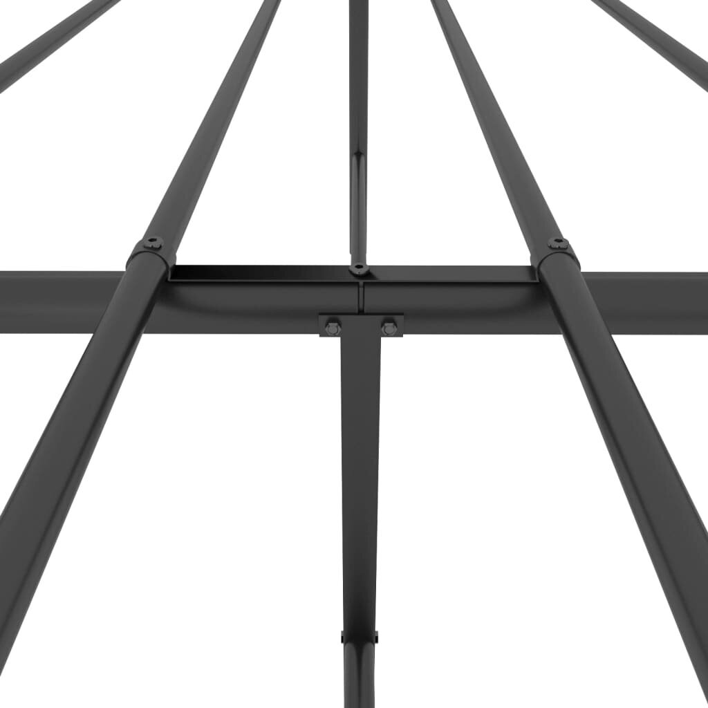Gultas rāmis ar galvgali un kājgali viadXL, 135x190 cm, melns cena un informācija | Gultas | 220.lv