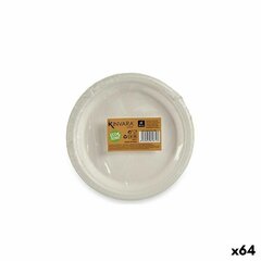 Набор посуды Компостируемый Белый 64 штук цена и информация | Праздничная одноразовая посуда | 220.lv