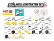 Metāla konstruktoru komplekts Technok 9031, 225 d. cena un informācija | Konstruktori | 220.lv
