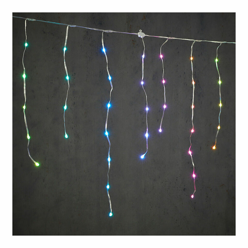 LED aizkaru gaismas Icicle Daudzkrāsains (300 x 70 cm) cena un informācija | Ziemassvētku lampiņas, LED virtenes | 220.lv