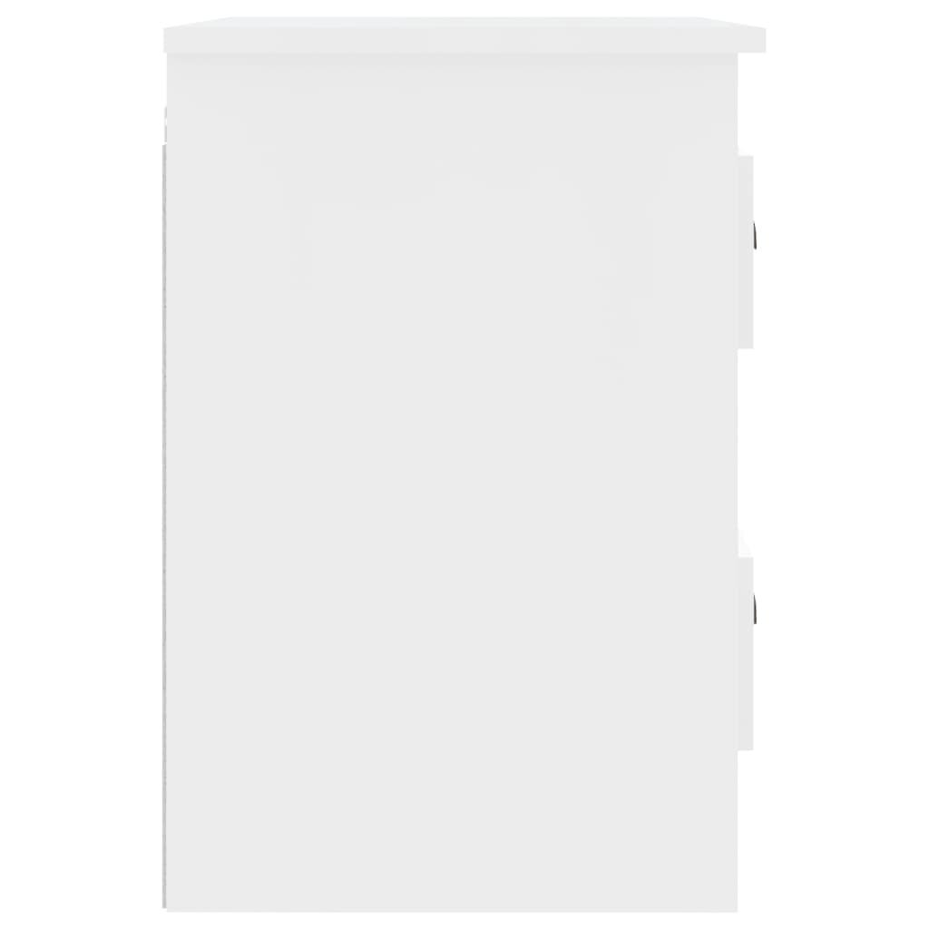 vidaXL sienas naktsskapīši, 2 gab., 41,5x36x53 cm, spīdīgi balti cena un informācija | Naktsskapīši | 220.lv
