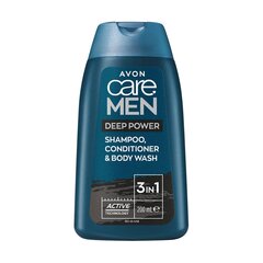 Šampūns un dušas želeja ''3 vienā'', Avon Care Men, 200 ml cena un informācija | Šampūni | 220.lv