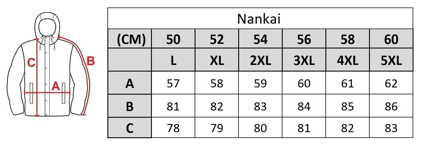 Virsjaka vīriešiem Nankai 2372, zila cena un informācija | Vīriešu virsjakas | 220.lv