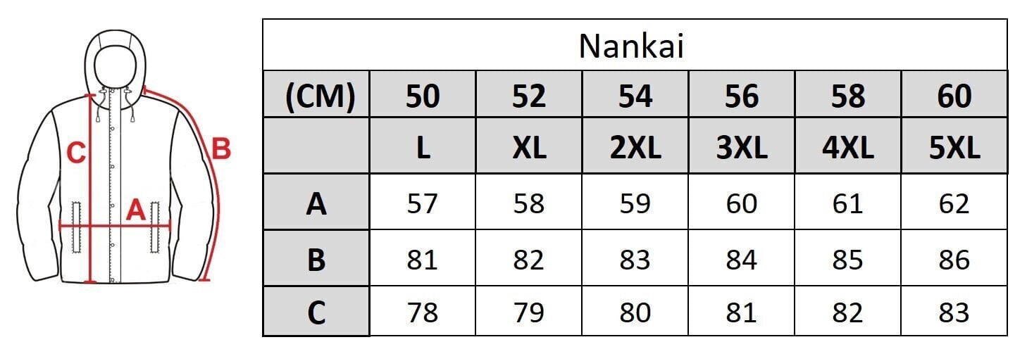 Virsjaka vīriešiem Nankai 2376, pelēka цена и информация | Vīriešu virsjakas | 220.lv