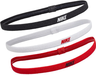 Набор спортивных повязок на голову Nike Elastic Headbands 2.0 3P N1004529 658, черная/розовая цена и информация | Спортивная одежда для женщин | 220.lv