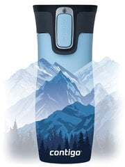 Termokrūze, Contigo Byron 470 ml, Gaiši zilais - Mountains at Day cena un informācija | Termosi, termokrūzes | 220.lv