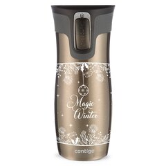 Termokrūze, Contigo West Loop 470 ml, Latte - Magic Winter cena un informācija | Termosi, termokrūzes | 220.lv