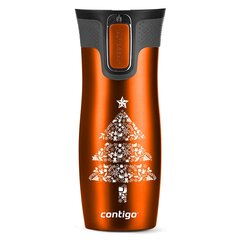 Termokrūze, Contigo Byron 470 ml, Orange - Christmas Tree cena un informācija | Termosi, termokrūzes | 220.lv