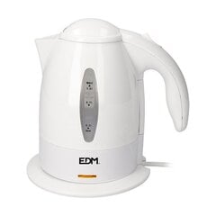 Чайник EDM, белый, 2200 Вт, 1 л цена и информация | Электрочайники | 220.lv